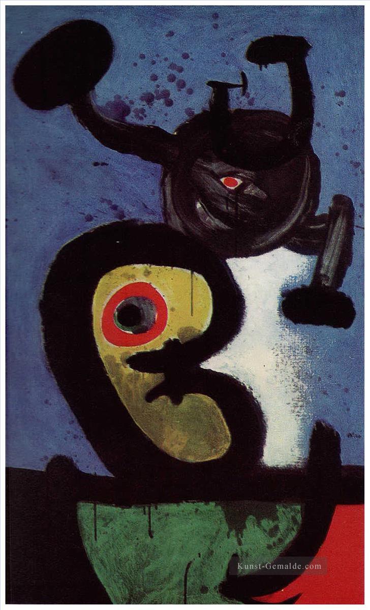 Charakter und Vogel in der Nacht Joan Miró Ölgemälde